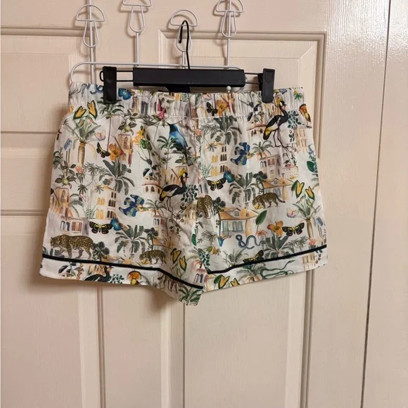 NWOT Katie Kime Animal Kingdom Modal/Cotton Blend Pajama Shorts - Picture 3 of 6